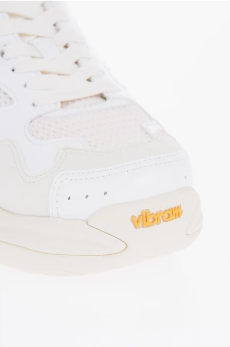 CROQUIS Mesh and Suede Solid Color Low-Top Sneakers in White - Image 4