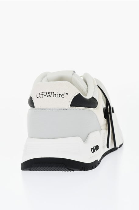 Low-Top KICK OFF Sneakers With Suede Details in White - Image 2