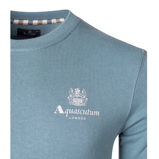 Aquascutum Active Small Logo Blauw Sweatshirt - Image 3