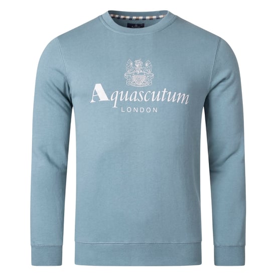 Aquascutum Active Stor Logo Blå Tröja - Image 1