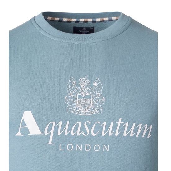 Aquascutum Active Stor Logo Blå Tröja - Image 3