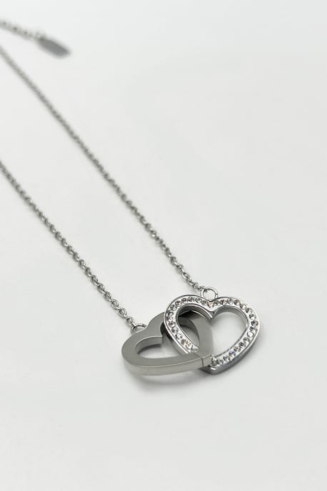 Double Heart Link Necklace - Gift Boxed - Image 4