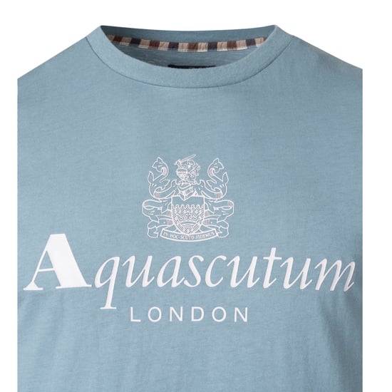 Aquascutum Active Big Logo Blauw T-shirt - Image 3