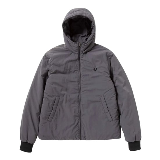 Fred Perry 2-i-1-parkasjacka med dragkedja och foder, svart - Image 4