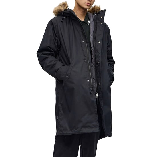 Fred Perry 2-i-1-parkasjacka med dragkedja och foder, svart - Image 5