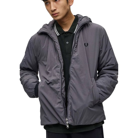 Fred Perry 2-i-1-parkasjacka med dragkedja och foder, svart - Image 6