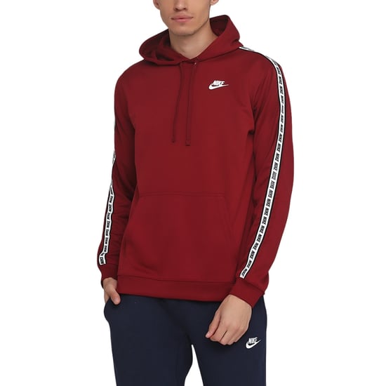 Nike getapete mouwen rode hoodie - Image 1