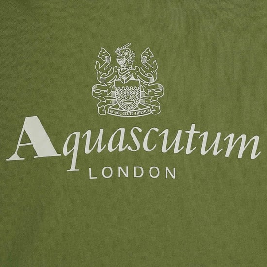 Aquascutum Active Big Logo Groene Hoodie - Image 3