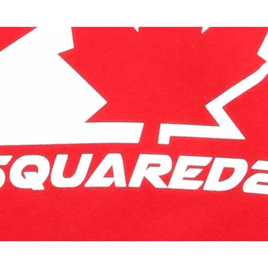 Dsquared2 Cool Fit Maple Leaf Rode Hoodie - Image 4
