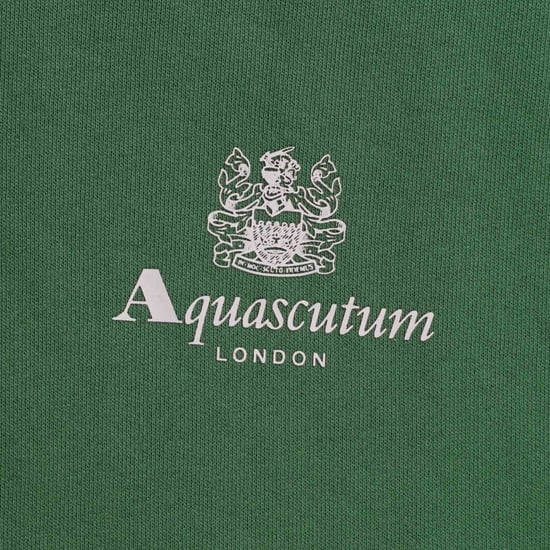 Aquascutum Active Small Logo Groene Hoodie - Image 3