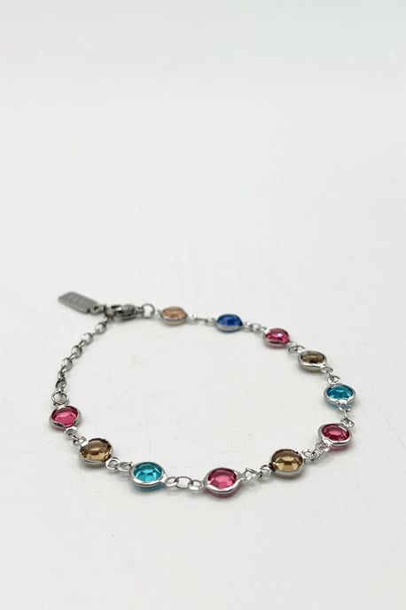 Round Multicolour Crystal Bracelet - Image 2
