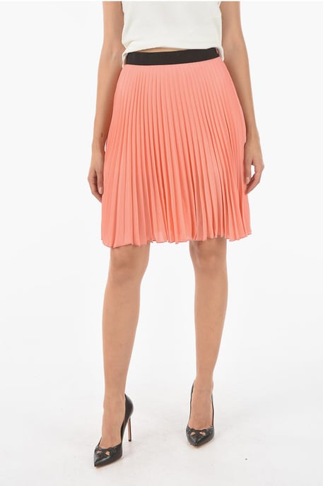 Plisserad CREPE PLISSE-kjol med shorts i rosa - Image 1