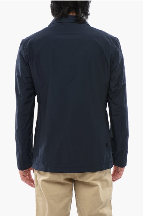 SIngle Breasted Blazer With Patch Pockets in Blue - Image 2