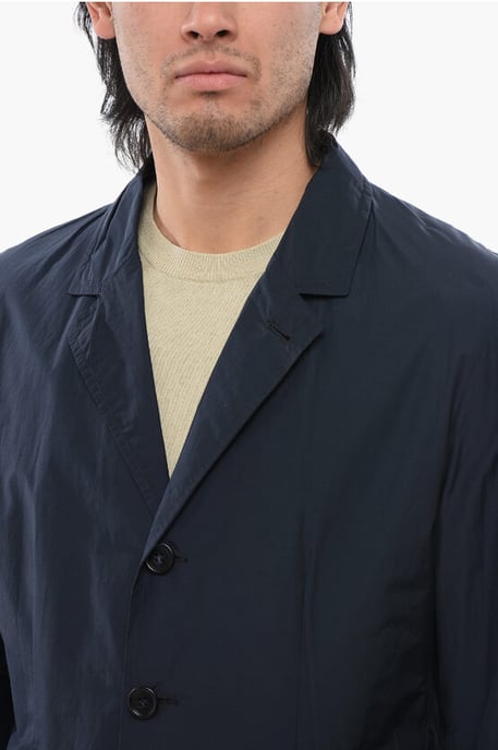 SIngle Breasted Blazer With Patch Pockets in Blue - Image 3