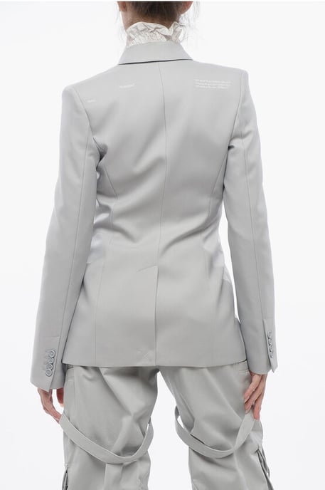 Peak Lapel CORPORATE TECH Slim Fit Blazer in Gray - Image 2