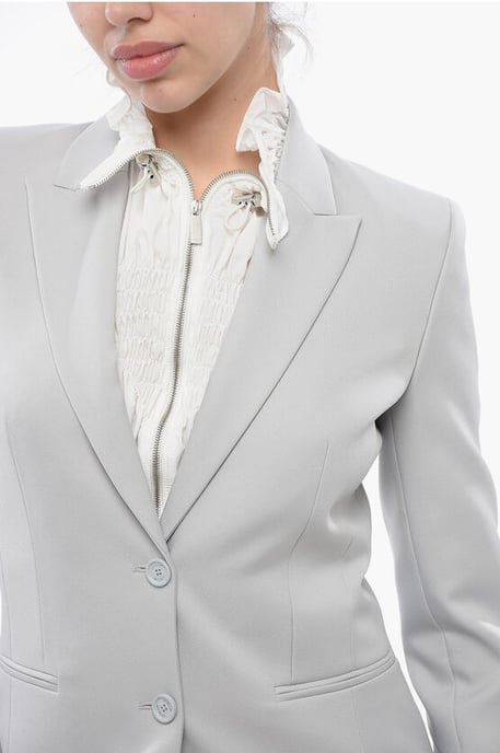 Peak Lapel CORPORATE TECH Slim Fit Blazer in Gray - Image 3