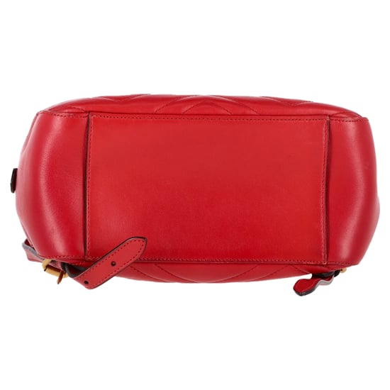 Gucci Quilted Marmont Backpack Bag in Red Leather - Image 4