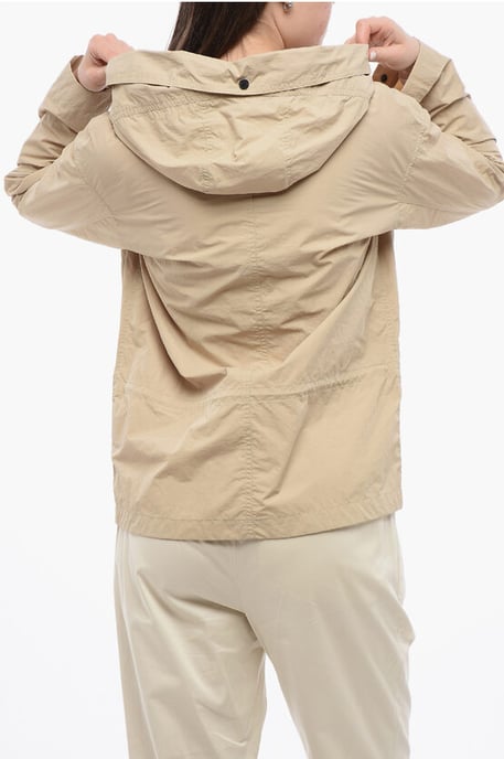 Hooded TICKSEED Windbreaker in Beige - Image 2