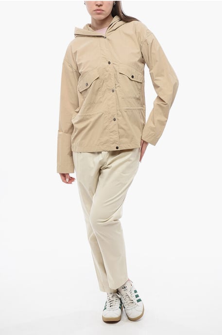 Hooded TICKSEED Windbreaker in Beige - Image 4