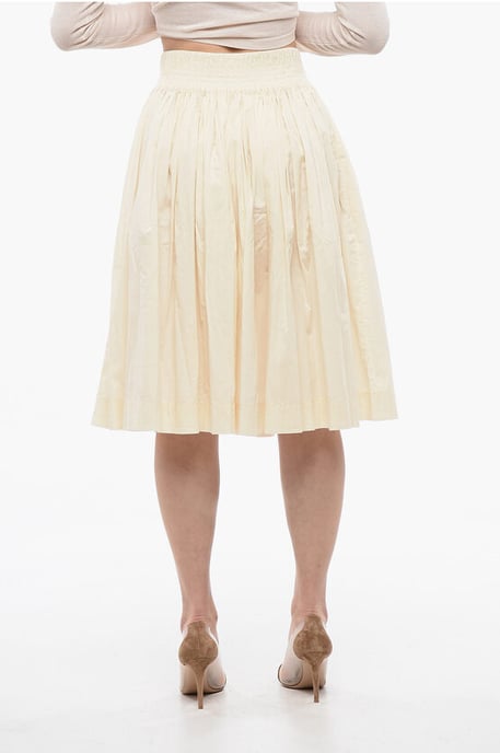 High Waisted Circle Shirt in Beige - Image 2