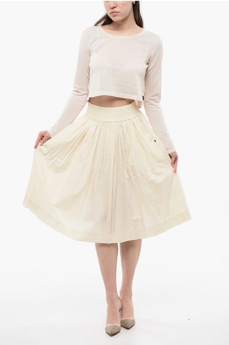 High Waisted Circle Shirt in Beige - Image 4