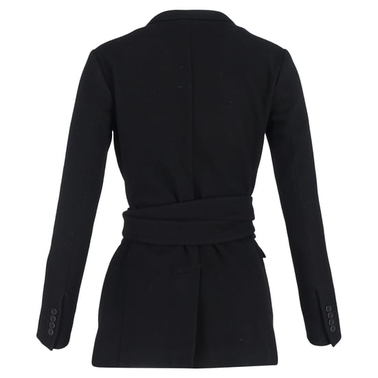 Dior Asymmetrische Peacoat Robe in Zwart Wol - Image 3