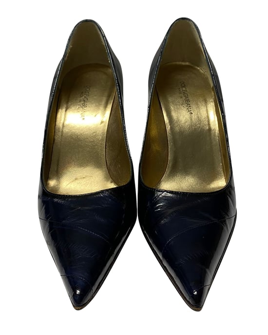 Dolce & Gabbana Cardinale 60 Pumps i svart ålläder - Image 2