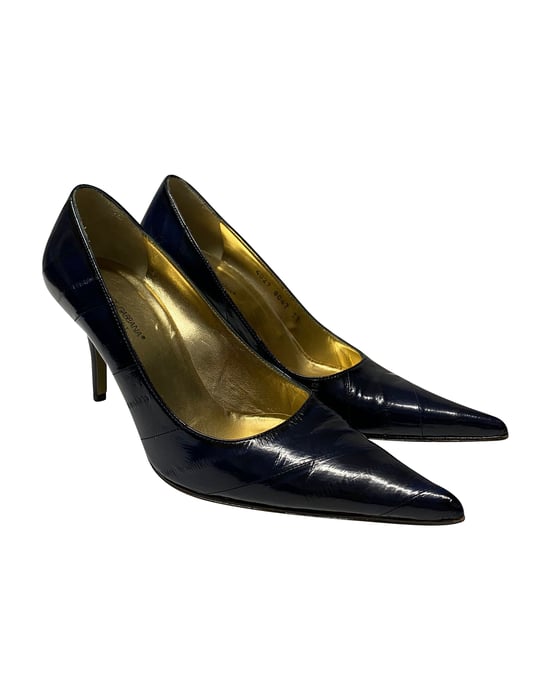 Dolce & Gabbana Cardinale 60 Pumps i svart ålläder - Image 3
