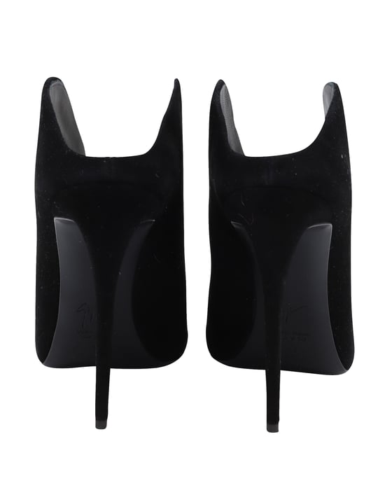 Giuseppe Zanotti Olinda Pointed Toe Mules in Black Suede - Image 3