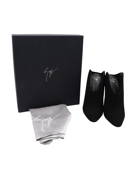 Giuseppe Zanotti Olinda Pointed Toe Mules in Black Suede - Image 6