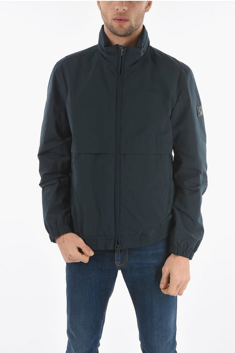 Removable Hooded Solid Color MALLARD Windbreaker With Maxi P in Blue - Image 1