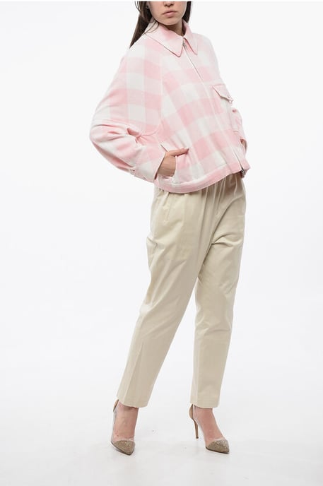 ARCHIVE Buffalo Checked TIMBER SUMMER Overshirt with Frontal in Bianco, Rosa - Image 4