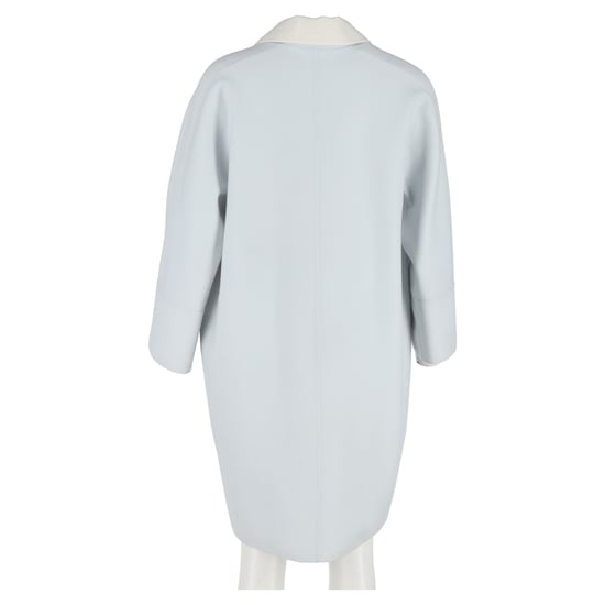 Loro Piana Buttoned Coat in Light Blue Wool - Image 6