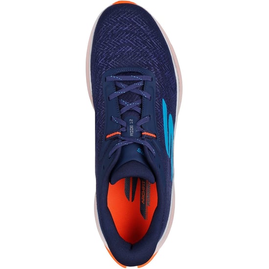Skechers Performance GO RUN Ride 12 Textil Herrskor Marinblå/Orange - Image 3
