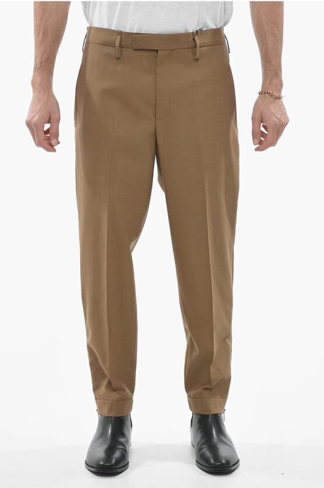 Slim Fit JAMIE Chino-broek met enkelritsen in bruin - Image 1