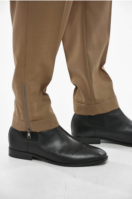 Slim Fit JAMIE Chino-broek met enkelritsen in bruin - Image 4