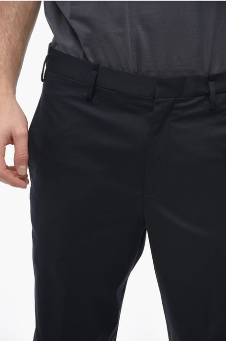 Low-Rise Slim Fit JACK Pants with Cuffs in Blue - Image 3