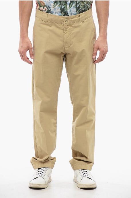 High Waisted Chino Pants in Beige - Image 1