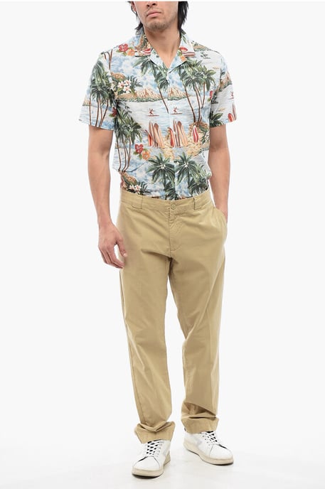 High Waisted Chino Pants in Beige - Image 4