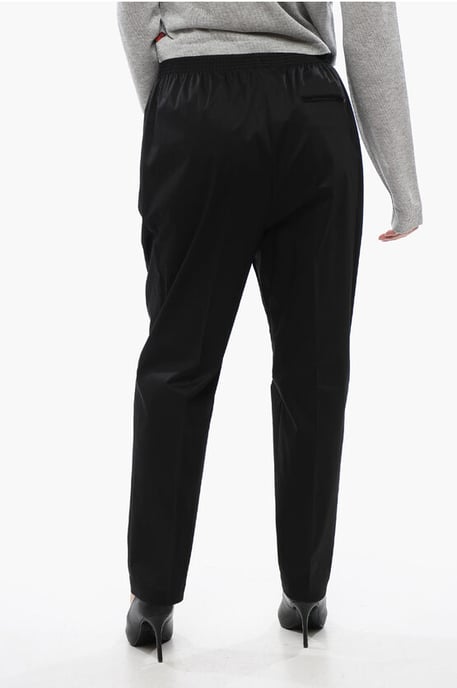 Militärchino med stretchig midja i svart - Image 2