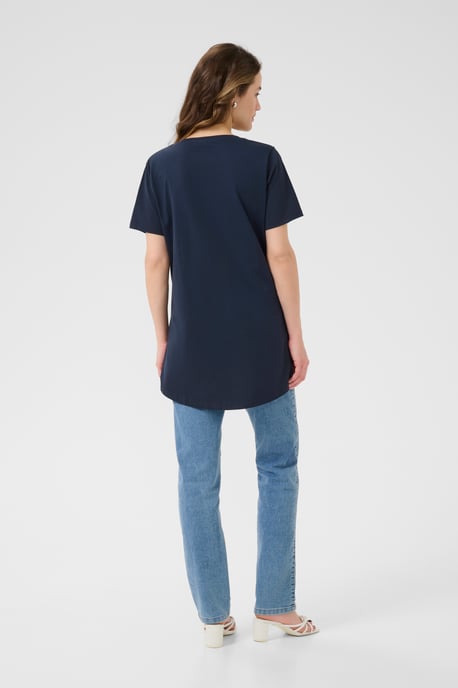 Gebreide tuniek A-shape blue navy - Image 2