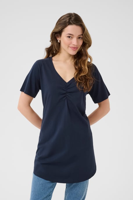 Gebreide tuniek A-shape blue navy - Image 3
