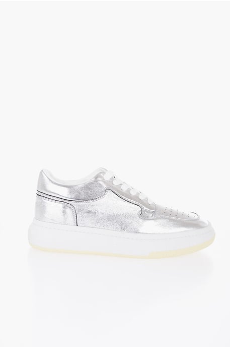 MM6 Metallic Effect Low-Top Sneakers in Zilver - Image 3