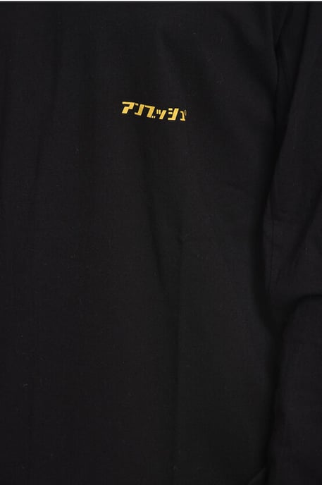 Turtleneck SOLAR POWER Cotton T-Shirt in Black - Image 3