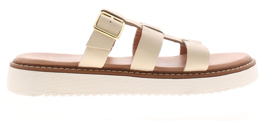 Hush Puppies Dames Sandalen Celeste Slip-On Gladiator Leer Gesp Beige - Image 2