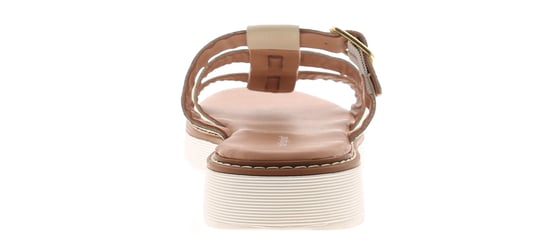 Hush Puppies Dames Sandalen Celeste Slip-On Gladiator Leer Gesp Beige - Image 4
