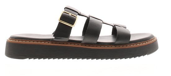 Hush Puppies Dames Sandalen Celeste Slip-On Gladiator Leer Gesp Zwart - Image 2