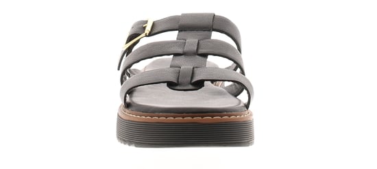 Hush Puppies Dames Sandalen Celeste Slip-On Gladiator Leer Gesp Zwart - Image 3