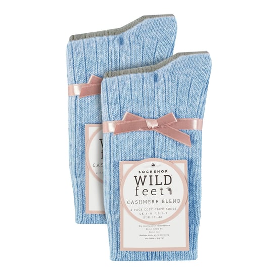 4 Pack Ladies Cashmere Boot Socks | Breathable Cozy Ribbed Wool Bed Socks - Image 2