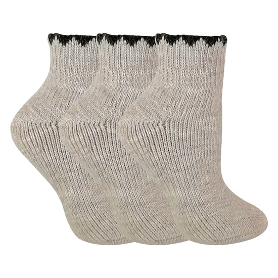 3 Par Dam Kort Alpaca Ull Fuktavvisande Strumpor - Image 1